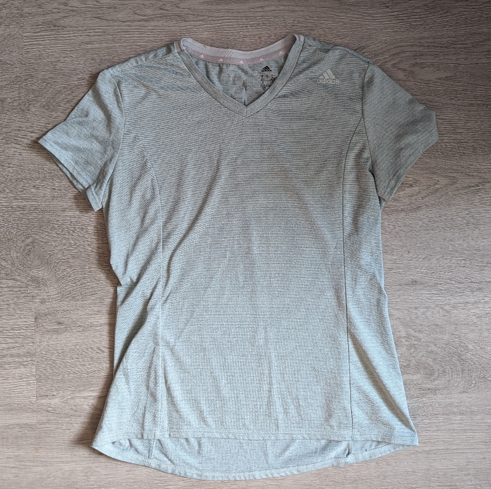 Adidas green technical running shirt in size S small